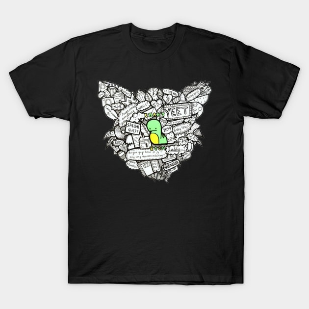 Chan's Room Doodle (Black) T-Shirt by thevampywolf